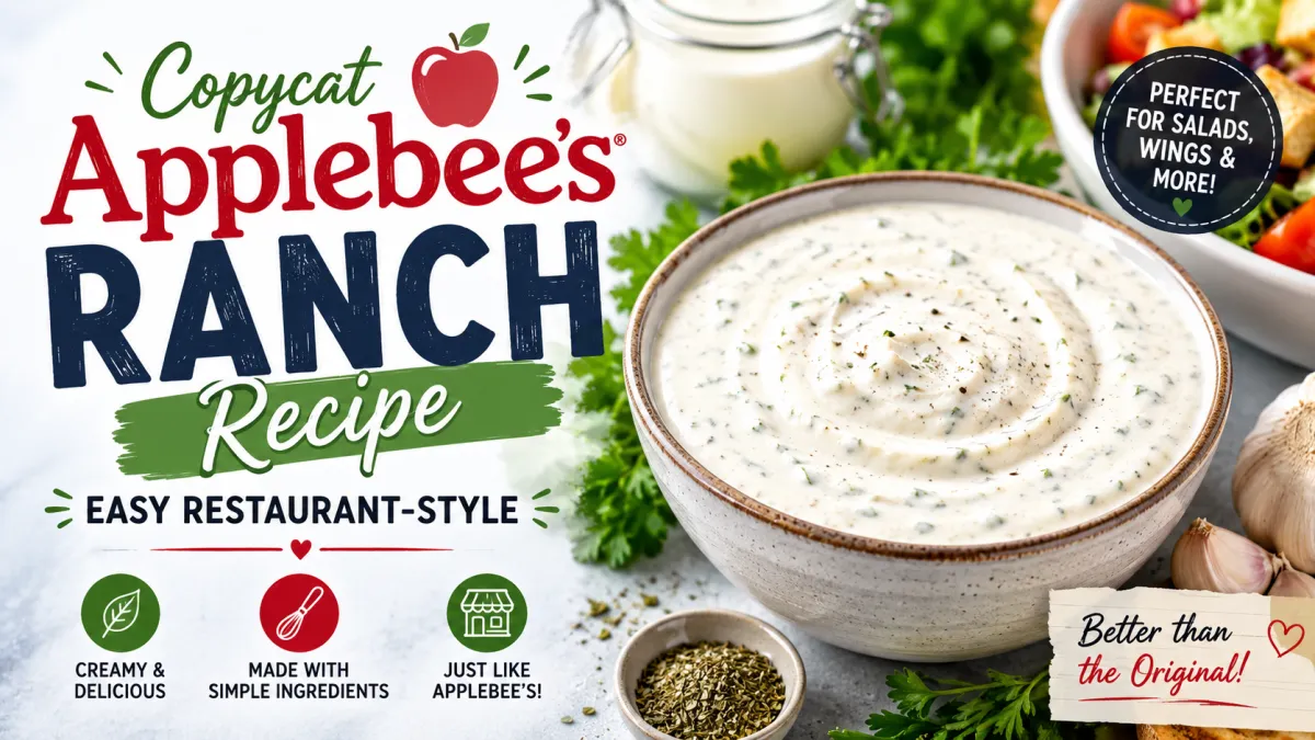 Copycat Applebee's Ranch Recipe