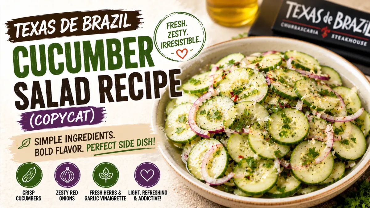 Texas De Brazil Cucumber Salad Recipe (Copycat)